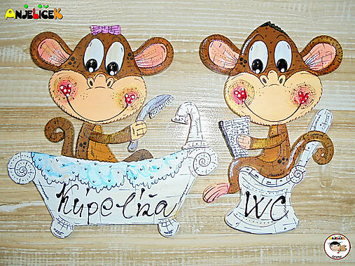 Tabuľky - Menovka na dvere -kúpeľňa + WC set - 18101552_