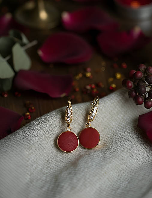 Náušnice - Jemná krása - náušnice z modelovacej hmoty - 18103409_