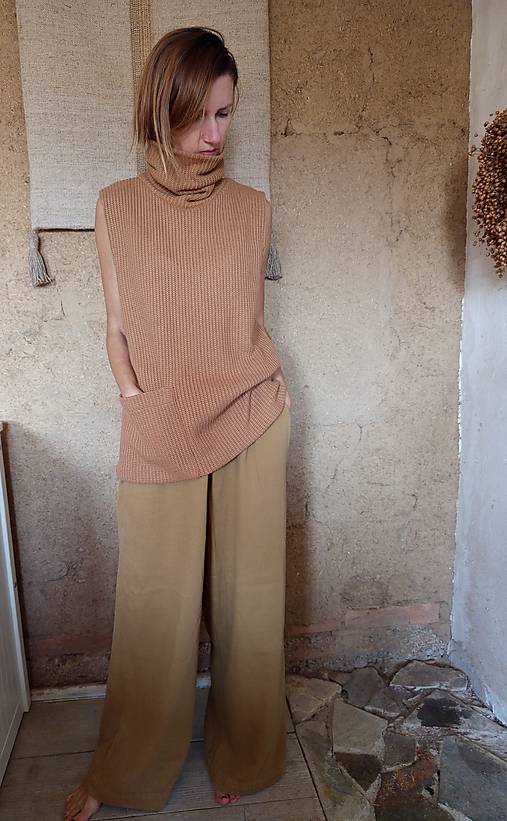 Vesty - roláková vesta BIG KNIT - 18101300_