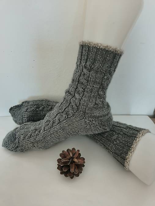 Ponožky, pančuchy, obuv - Pánske vlnené ponožky - 18102540_