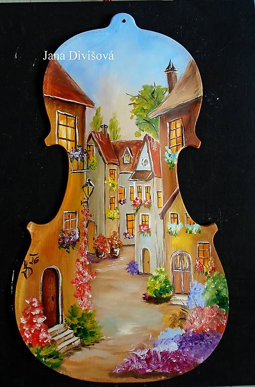 Obrazy - Romantické mestečko - ORIGINÁL - 18102535_