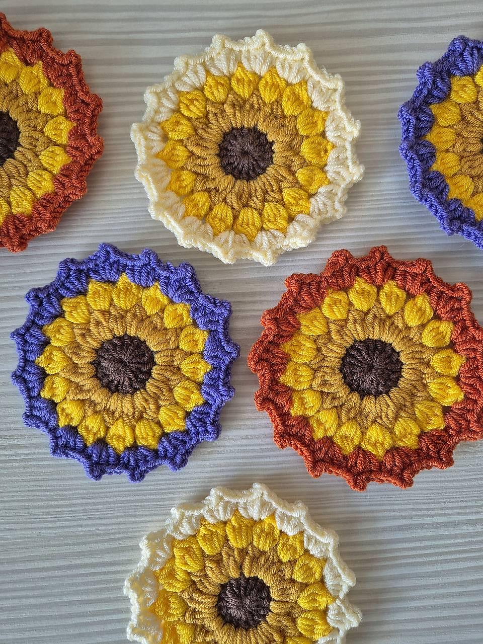 Slnečnicové podšálky - slniečkové