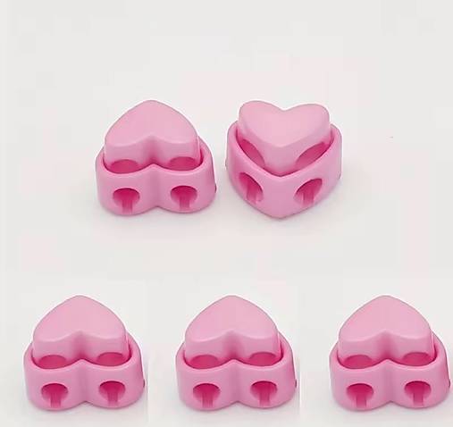 Galantéria - Brzdičky na pletacie ihlice - zarážky (Ružová) - 18102631_