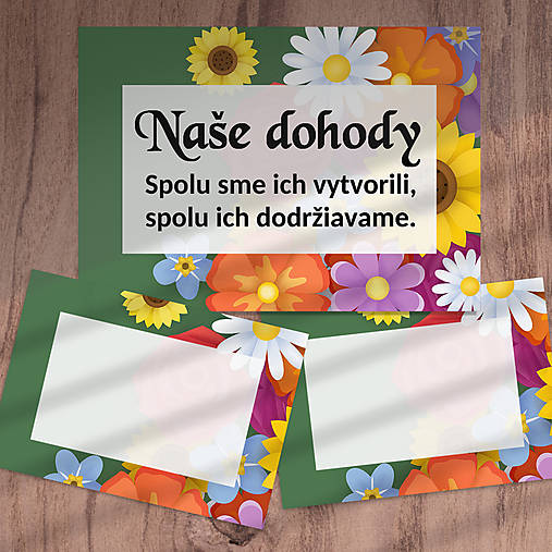 Hračky - Floral gentle pravidlá triedy, resp. spoločné dohody - 18102001_