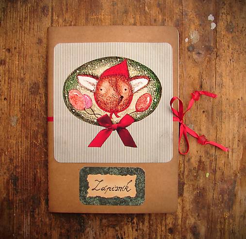 Papiernictvo - zápisník + nálepky: PUPO oslavuje - 18104356_