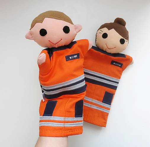 Maňuška na ruku - zdravotnícke povolania (zdravotný záchranár/ záchranárka)