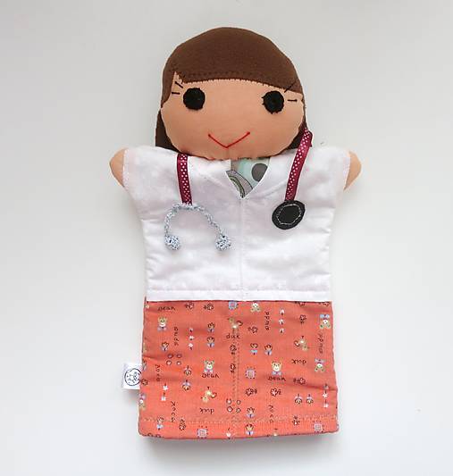 Maňuška na ruku - zdravotnícke povolania (pani doktorka)