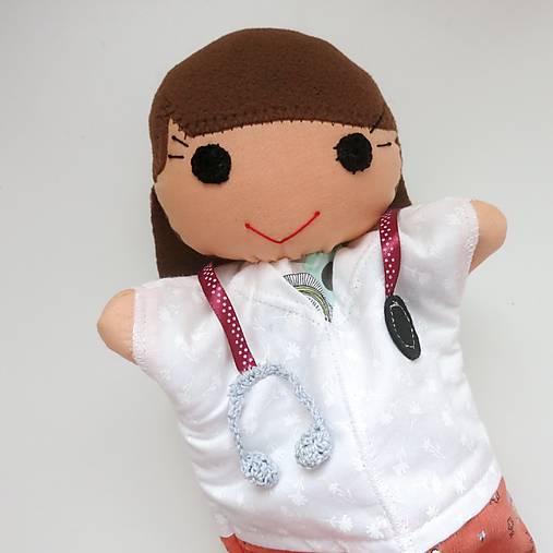 Maňuška na ruku - zdravotnícke povolania (pani doktorka)