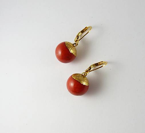 Náušnice - TANA hand made jewellery - keramika/zlato - 18105748_