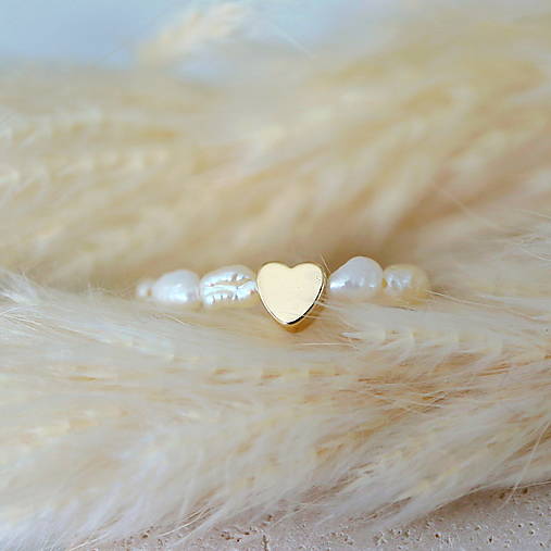 Prstene - AMORE | Perlový prsteň (gold filled) - 18104498_