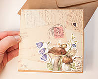Papiernictvo - Pohľadnica "Miluje písanie pohľadníc a hríbiky" - 18104420_