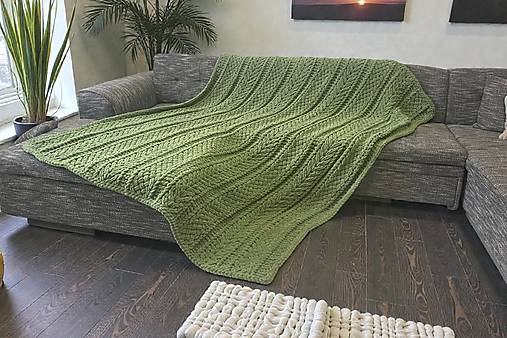 Úžitkový textil - Puffy deka 200x150cm - machovo zelená - 18104716_