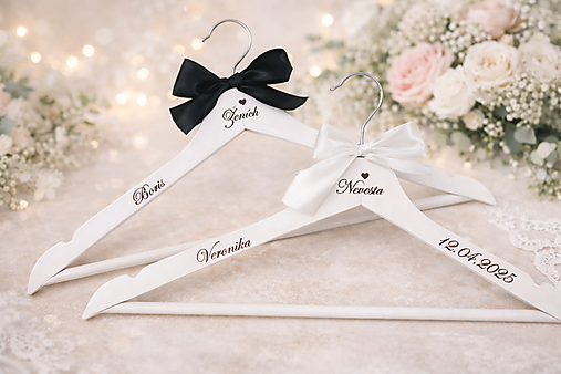 Nábytok - Vešiak svadobný (Biela - nevesta) - 18106033_