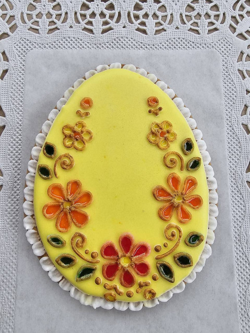 Dekorácie - Medovníkové vitrážové vajíčko - 18106216_