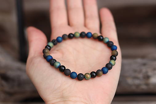 Pánsky náramok mix minerálov