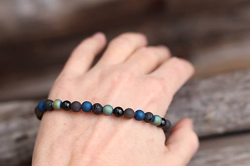 Pánsky náramok mix minerálov