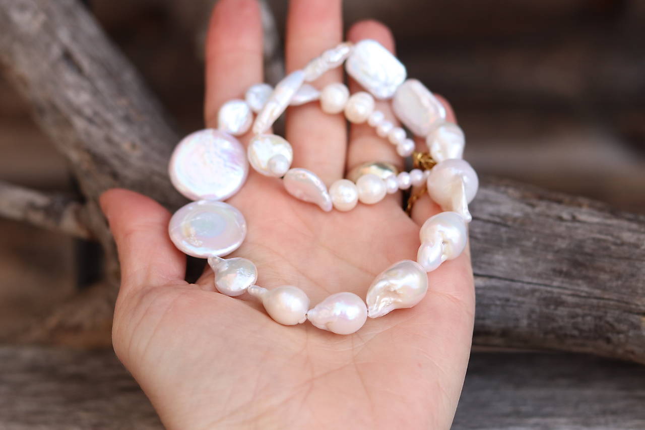 Perlový náhrdelník mix