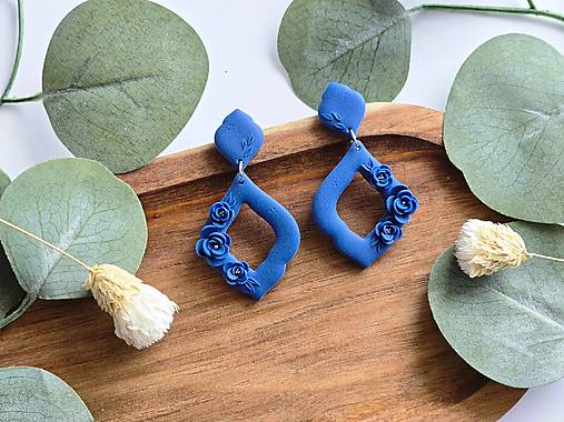 Náušnice - NOIRÉ (modré) - 18106337_