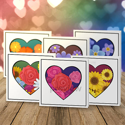 Papiernictvo - Floral gentle valentínska pohľadnica - 18104463_