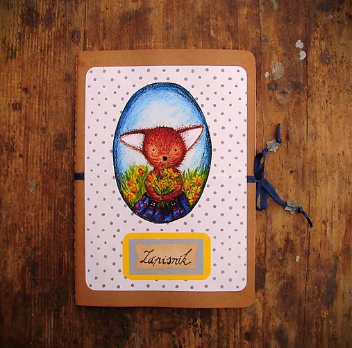 Papiernictvo - zápisník + nálepky: PUPY a narcisy - 18107476_