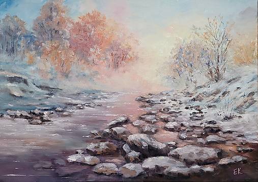 Obrazy - Zimné svetlo (70 x 50 cm) - 18108492_