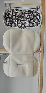 Detský textil - VLNIENKA zmenšovacia vložka do autosedačky  Nuna Pruu 100% Merino top super wash Natural  Medvedík - 18107367_