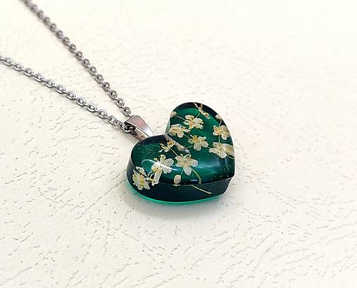 Náhrdelníky - Prívesok – srdiečko s bazou - P1004 - 18107435_