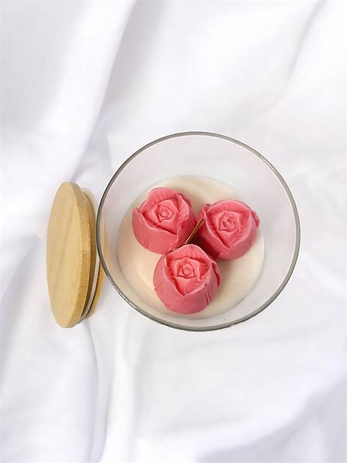 Sójová sviečka - kúzelné tulipány (Ružová)