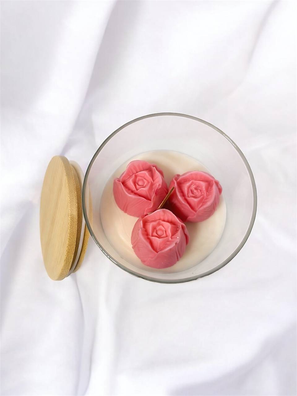 Sójová sviečka - kúzelné tulipány (Ružová)