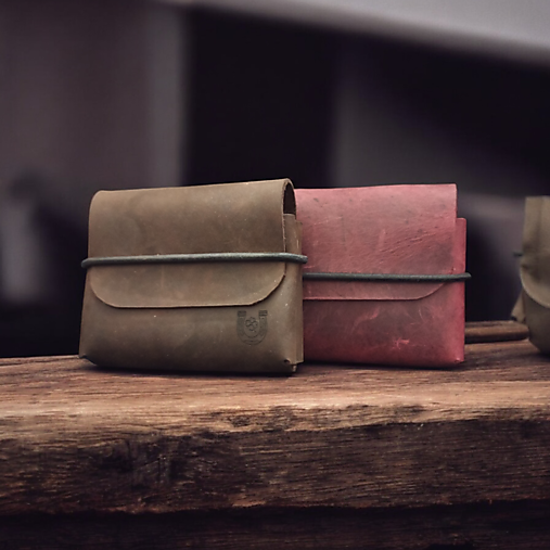 Kožená mini peňaženka