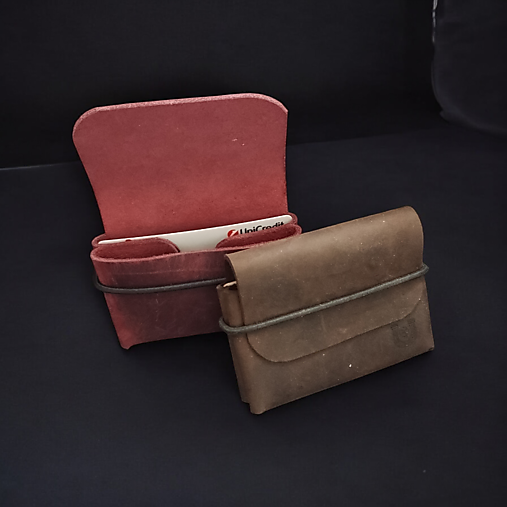 Kožená mini peňaženka