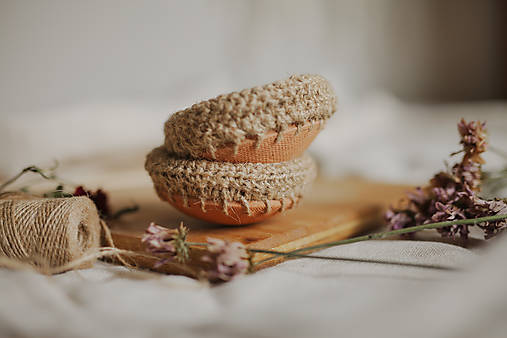 Nádoby - Jutovo- hlinená miska - 18108706_