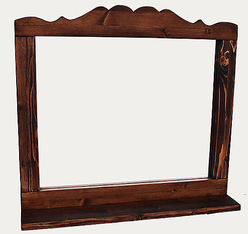 Zrkadlá - Zrkadlo - vyrezavané s poličkou - 18107474_