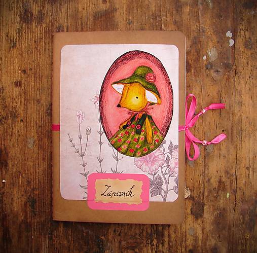 Papiernictvo - zápisník + nálepky: PUPY záhradníčka - 18108974_