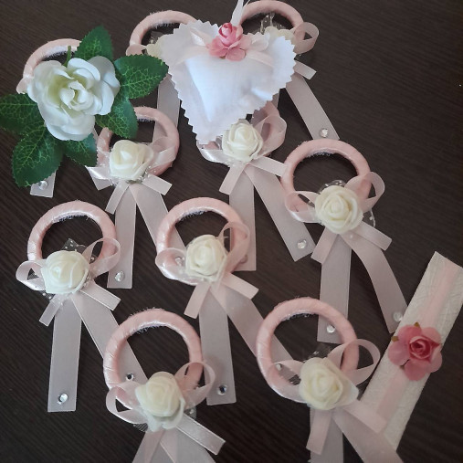 Iné doplnky - Venček na tanečnú slávnosť v ružovom - 18109686_