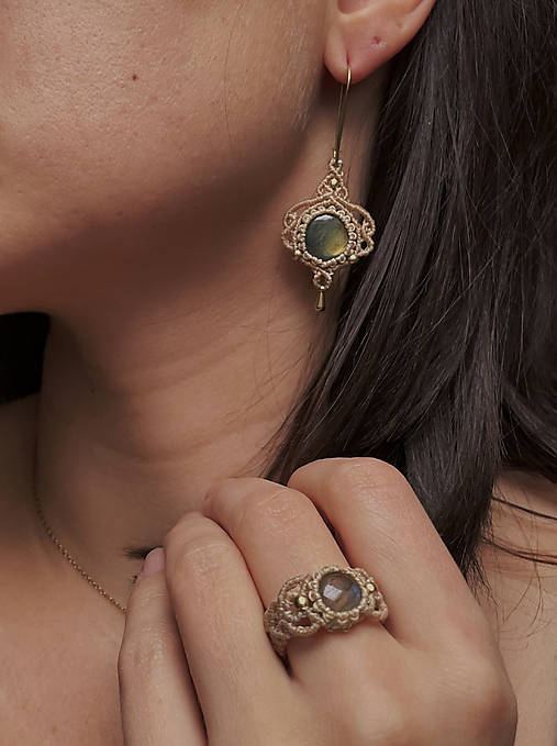 Prstene - Micro macramé prsteň - 18108856_