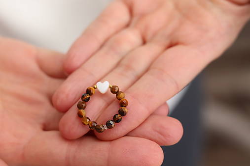 Prsteň tigrie oko, srdce