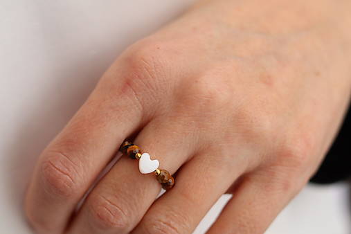 Prsteň tigrie oko, srdce