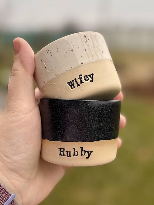Nádoby - Hubby & Wifey pre novomanželov - 18109601_