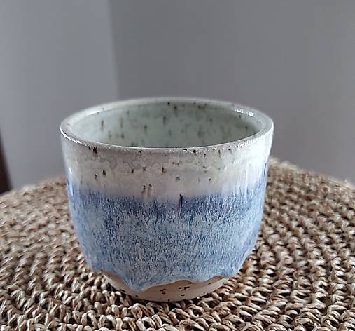 Nádoby - Keramický hrnček modrý - 18109316_