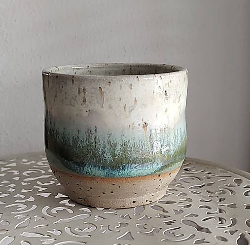 Nádoby - Keramický hrnček zelený - 18109321_