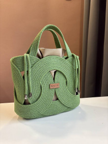 Kabelky - Kabelka ze šňůry do ruky - 18109003_