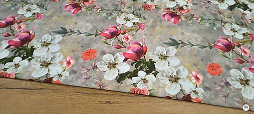 Textil - Bavlna režná -Rozkvet - cena za 10 centimetrov - 18112452_