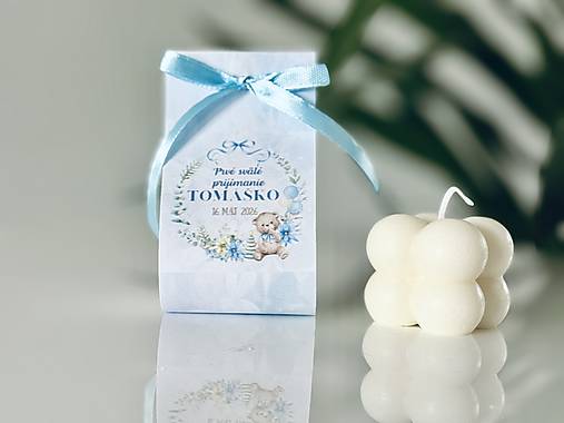 Darčeky pre svadobčanov - Darčeky k 1.sv.prijímaniu Bubble sviečky - 18112401_
