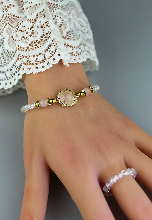 Náramky - Valentínsky set - náramok a prstienok - 18113478_