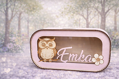 Úložné priestory & Organizácia - Pokladnička Sovička - personalizovaná s menom a obrázkom - 18113449_