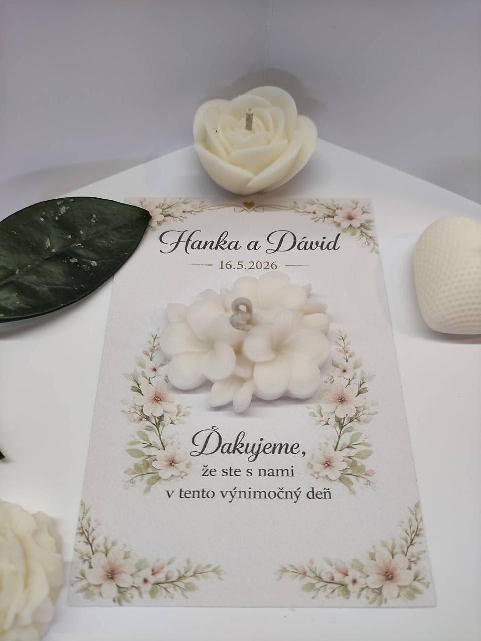 Svadobná ďakovná kartička