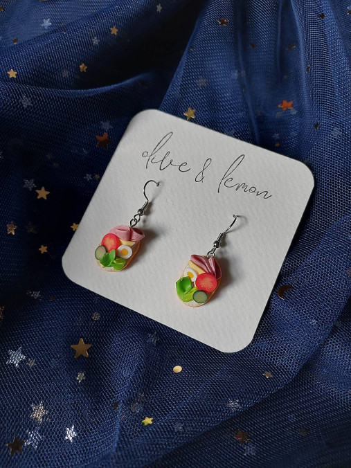 Náušnice - Visiace náušnice OBLOŽENÉ CHLEBÍČKY - 18115052_