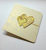 Papiernictvo - Blahoželanie svadobné ... dve srdcia - 18114996_