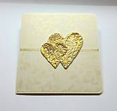 Papiernictvo - Blahoželanie svadobné ... dve srdcia - 18114999_